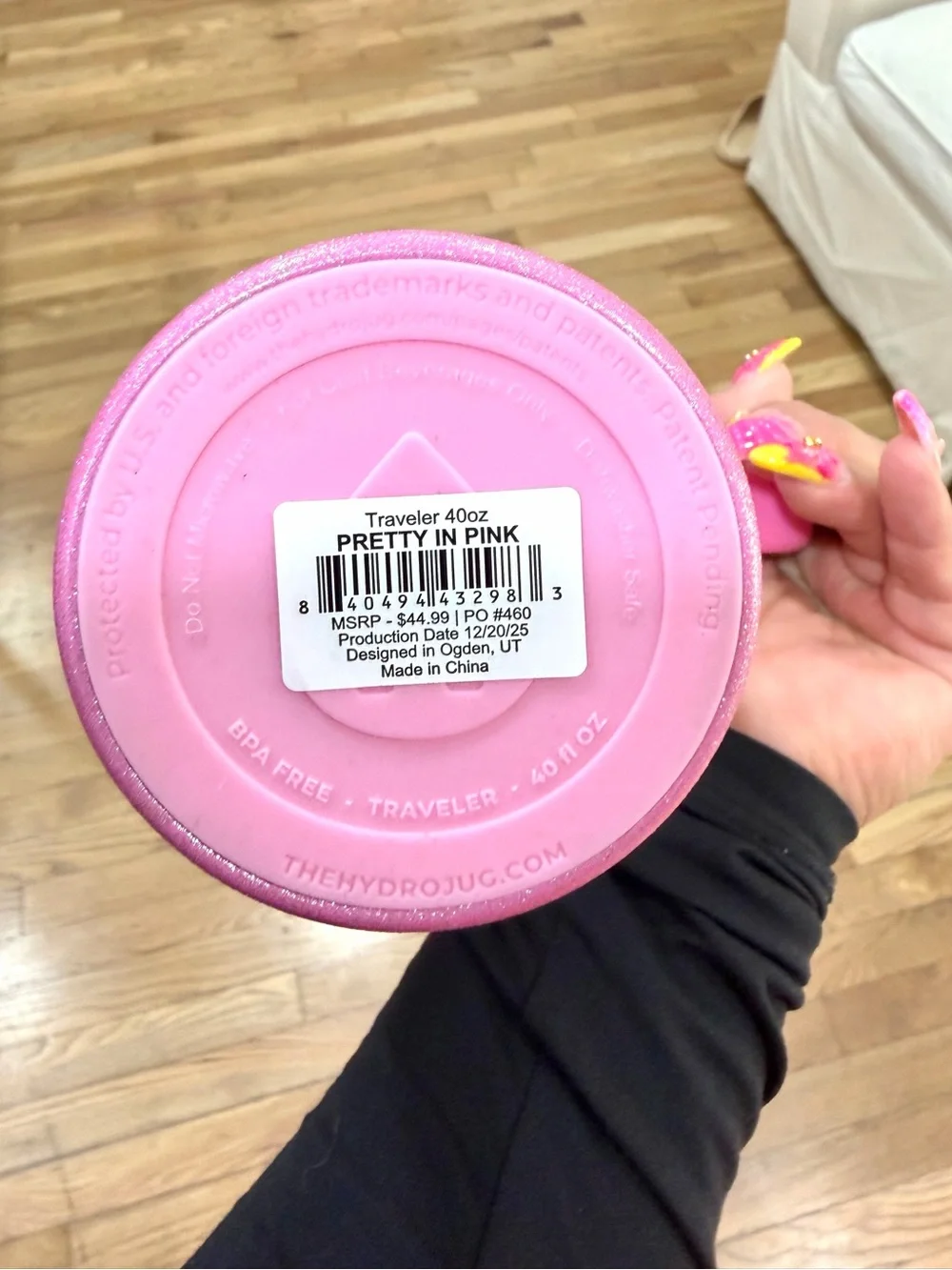 🦋HydroJug Traveler  Pretty in Pink 40 oz